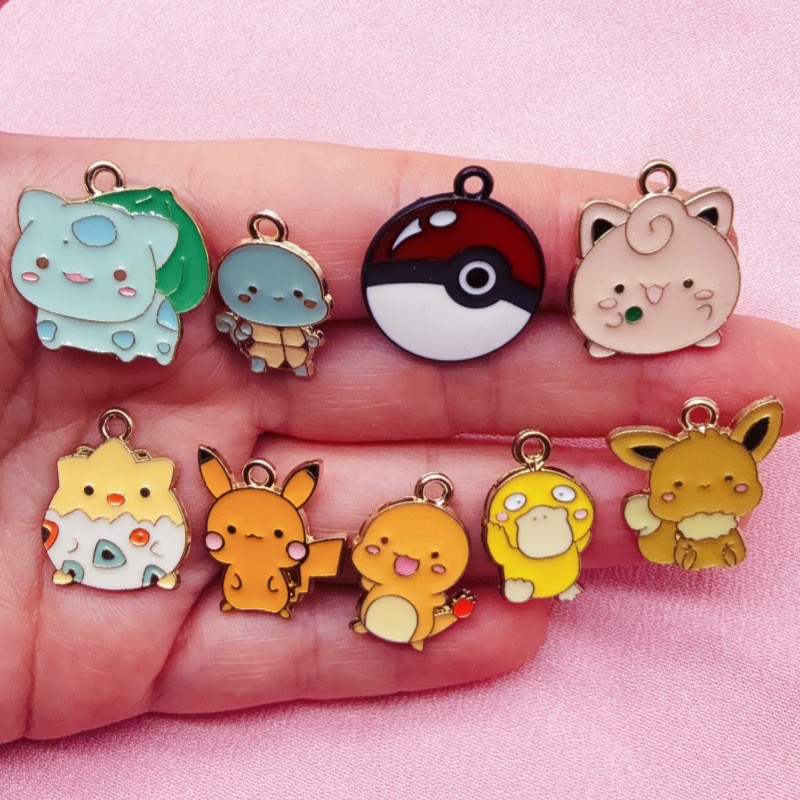 Phone Accessories - 10 adet Karikatür Yağ Damlası Takı