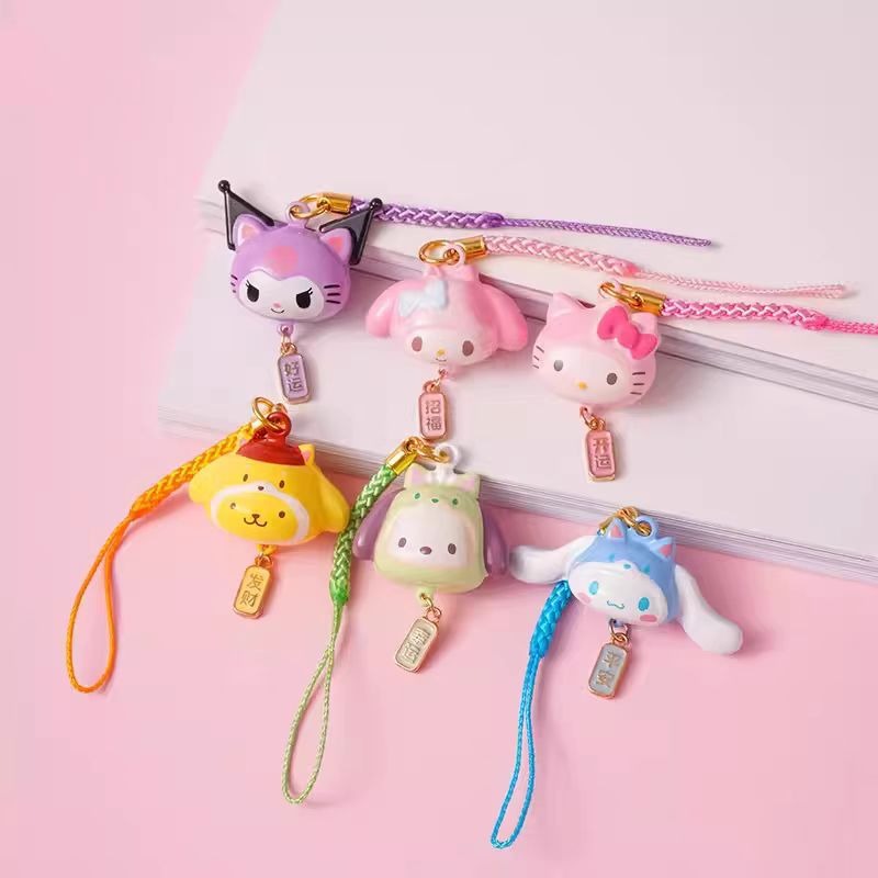 Phone Accessories Wholesale In China - Hello Kitty Bell Sevimli Anime Kuromi