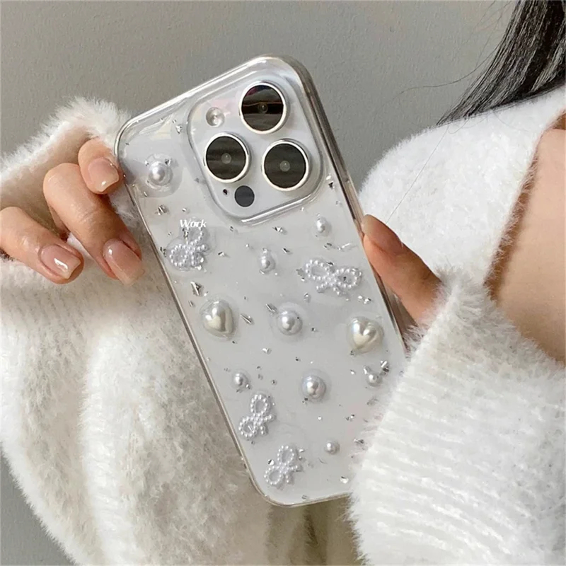 3D İncili Fiyonklu Gümüş Folyo - Phone Accessories Wholesale In China incelemesi ve fiyatı