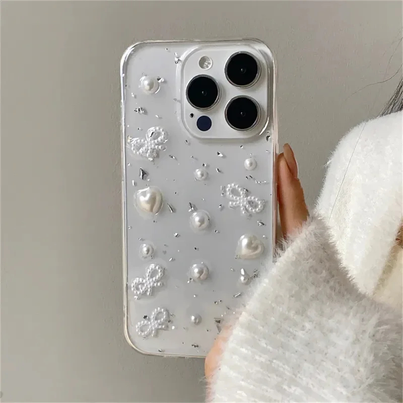 3D İncili Fiyonklu Gümüş Folyo - Phone Accessories Wholesale In China incelemesi ve fiyatı