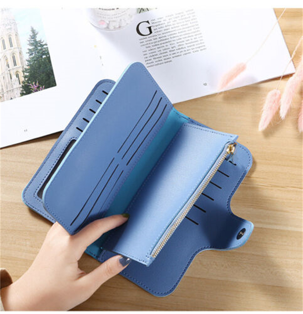 Moda kadınlar deri cüzdan uzun - Phone Accessories Wholesale In China incelemesi ve fiyatı